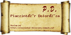 Placzintár Doloróza névjegykártya